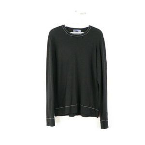 Atelier Gardeur Indigo Merino Wool Long Sleeve Crewneck Sweater Black